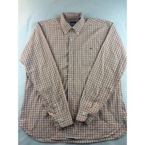Fish Hippie Tailored Fit Plaid Button‎ Down Shirt Casual Mens XL